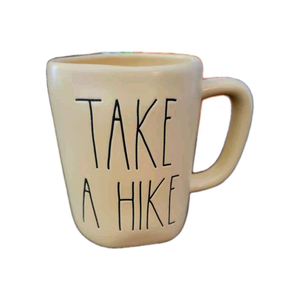 Rae Dunn Take A Hike Yellow Mug Artisan Collection Magenta